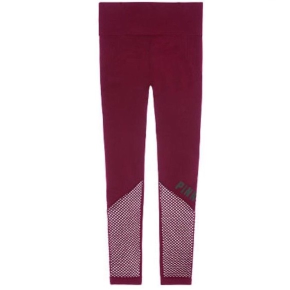 NWT PINK Ultimate Seamless Leggings Maroon - Picture 3 of 4